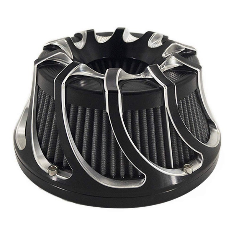 AGECO Cleaner Harley Air Filter Motorcycle CNC Cut Intake Turbine Chrome Black Kit for Touring Street Glide 2008 - 2016 Softail 2016 - 2017 (Chrome&Black, Fitment - C) - Image 4